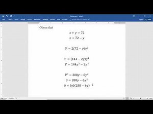 Calculus 1. Section 4.3a Optimization