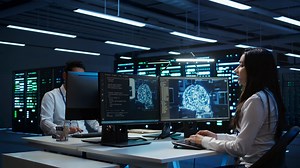 Team Of Engineers Using Ai Tech On Computer Stock Footage SBV-349176141 - Storyblocks