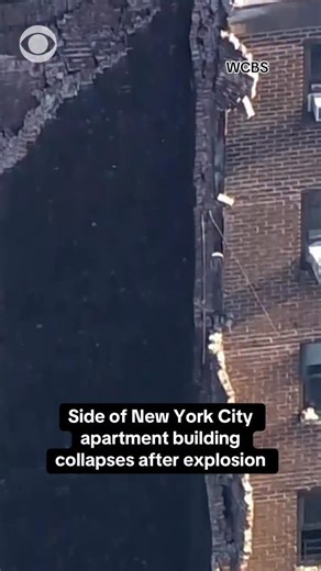 An explosion rocked a New York City high-rise apartment building Wednesday morning, causing the entire side of the 20-story building to collapse. Aerial video shows a gaping hole in the side of the brick building in the Bronx. The FDNY said it responded to a gas explosion, and that it appeared the building's incinerator shaft may have collapsed. So far, no injuries have been reported. | CBS News