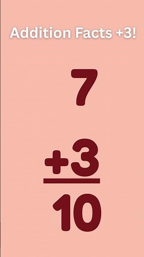 Memorize +3 Facts in Under a Minute! | Add With Me! #MathFacts #Plusthree #FirstGradeMath