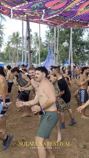 Dancing under the palm trees, right next to the stunning Thong Not Bay beach. Ecstatic dance floor moments from the Sola Luna Festival 😍 #psychedelic #psyfestival #psyfamily #psytrance #vibes #goatrance #crazy #rave #thailand #techno #musicfestival | Trance Tribe