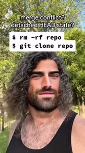 Dave Eddy on Instagram: "git merge conflict? detached HEAD state? idk what that evens let's just try that again. you suck at programming #programming #devops #bash #linux #unix #software #terminal #shellscripting #tech #stem #github #git"