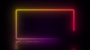 Motion Neon Frame Footage Loop Neon Light Lines Black Background