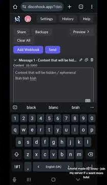 #DISCORDTUTORIAL ⸺ How to make a dropdown menu using discohook! (CHECK MY VIDEOS THIS ISNT FULL TUT)