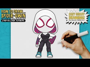 How to Draw SPIDER-GWEN 🕷 (Spider-Man: Across the Spider-Verse) | Easy Step-By-Step Drawing Tutorial