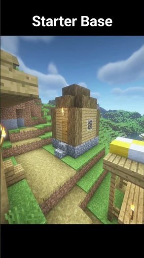 Easy Villager Starter Base 🏡🌿| Minecraft (misery.) #mctutorial #minecraftshorts #minecraftbuilding