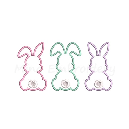 Easter Bunny Embroidery Design, Easter Applique Embroidery, Machine Embroidery Design, 5 Sizes, Instant Download - Etsy