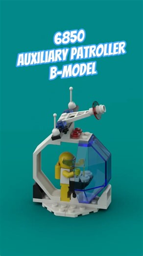 LEGO Space Nostalgia! Auxiliary Patroller B-Model in Action 🚀 #lego #legoaddict #legocollection
