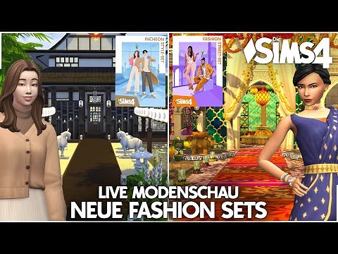 Neue Fashion Sets! 🔴 Live Modenschau zum Release! Die Sims 4 Incheon-Style & Fashion-Street-Set 💚