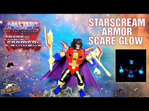 Masters of the Universe X Transformers STARSCREAM ARMOR SCARE GLOW Figure Review!