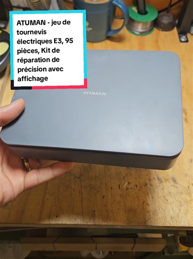 ATUMAN - jeu de tournevis électriques E3, 95 pièces, Kit de réparation de précision avec affichage numérique, couple 4kgf.cm et 230r /min, plaque de positionnement magnétique, pour téléphone / tablette / ordinateur portable / réparation de montres. #tiktokshopblackfriday #ouvretesoffres #tournevis #diy #bricolage