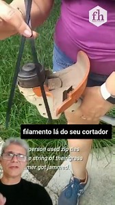1.1M views · 6.3K reactions | "Dica simples pra turbinar seu cortador de grama!  Usar uma braçadeira de nylon faz toda a diferença na eficiência.  Curtiu? Me segue e compartilha com quem precisa dessa dica! 珞" - - - - #dica #cortadordegrama #naylon #facavocemesmo #trajetoriatop #lifehacks #reelsgood #jardim | Trajetoriatop | Facebook