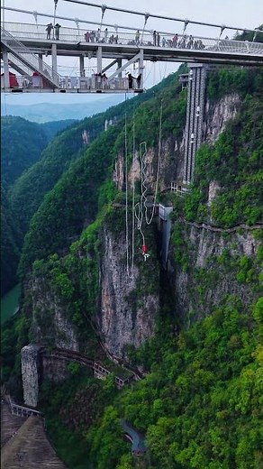 World’s Most Terrifying Glass Bridge 😱🌉 | #china #Adventure #Nature #Shorts #Viral #travel #4k #yt