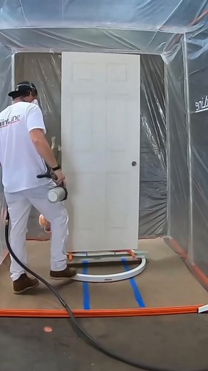 Paint Doors FAST and EASY! #painting #doorpainting #paintlife #construction #tradeshow