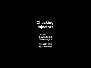 Checking injectors - VOLVO D3 5-cylinder 2.0 diesel 2012
