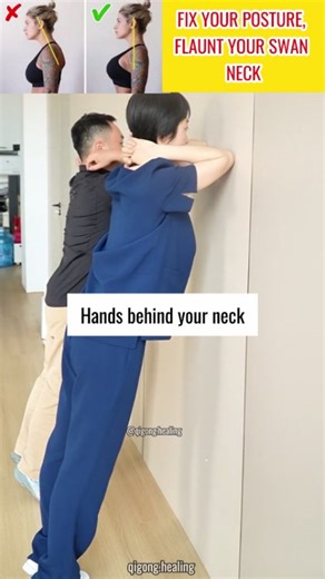 Say goodbye to turtle neck, hello swan neck! 🦢 Office spine care tips | Qigong Healing