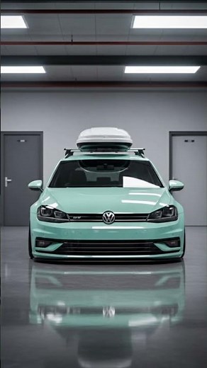Stanced VW Golf Wagon - Mint Green Perfection
