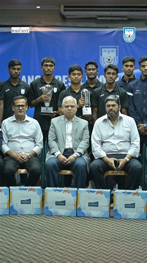Moments from the Bangladesh U-17 National Football Team meet and greet today. Present were BFF Vice President & Development Committee Chairman Md. Nasser Shahrear Zahedee, BFF Vice President Sabbir Ahmed Arif, BFF Executive Committee Member Kamrul Hasan Hilton, BFF General Secretary Emran Hossain Tushar, and Development Committee Member Daisy Jafar, who encouraged the young players for their hard work and bright future. 🇧🇩⚽ #BFF #BangladeshFootball #TeamBangladesh #RadiantPharmaceuticalsLimite