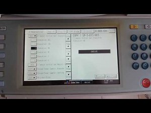 Developer Initialization RICOH MP C