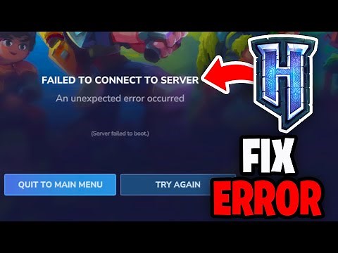 How To Fix Failed To Connect To Server Error Hytale! - Tutorial