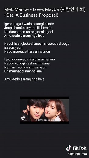 Melomance Love Maybe Lyrics - OST Business Proposal | Lirik Lagu