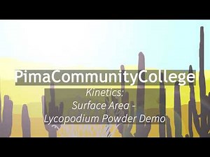 Kinetics: Surface Area: Lycopodium Powder Demo