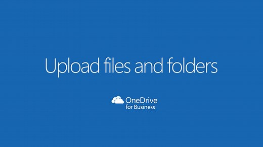 Video: Upload files and folders to OneDrive for work or school