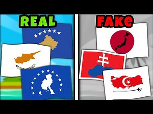 Real Flags with MAP 🗺️ & make Fake for other Countries