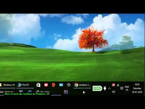 How to lock the taskbar in Windows 10