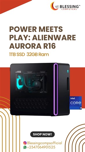 No lags. No limits. Just pure gaming power. The Alienware Aurora R16...