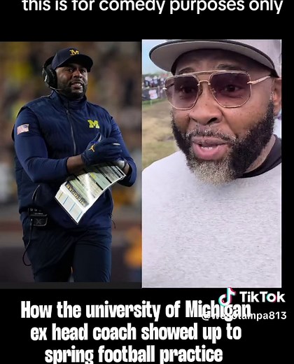 @WorldStar Hip Hop @MichiganHoodNews @Amy G. @50 Cent @Comedy Central @HooD TV @Michigan State University How the ex Michigan head football coach showed up to spring football practice #fyp #wst813 #collegefootball #michigan