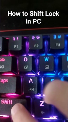 How to Shift Lock in PC
