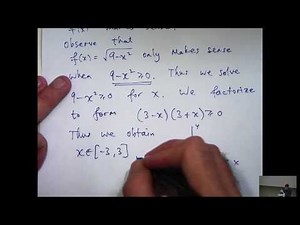 Domain and range of a function tutorial