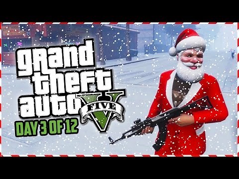 GTA 5 Funny Moments - SANTA HUNT!!! (Day 3 of 12) (GTA 5 Christmas Special)