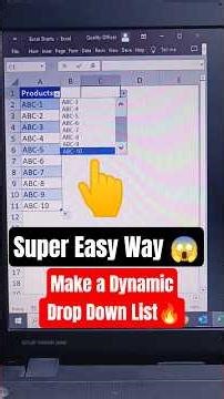 🔥 Dynamic Drop Down List | Super Easy Way | Use Indirect Formula By Converting Excel Data into Table