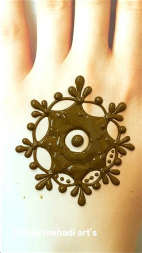 ✨Easy Circle Mehndi Design 😍 Beginners Must Try #mehndi #shorts