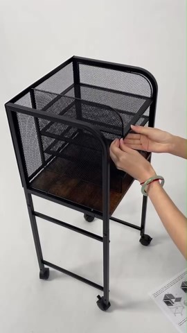 6-Tier Rolling File Cart with 2 Drawers, File Cabinet Organizer for Hanging File Folders, Letter-Size File Storage with Wheels, Multi-Layer Mobile Filing Cabinet for Office and Home