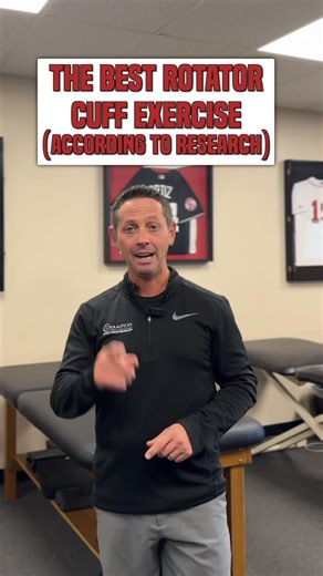 The BEST Rotator Cuff Strengthening Exercise (According to Research)! 👀 There isn’t one exercise that’s SIGNIFICANTLY superior to others. But I do think you need to load the rotator cuff! Many people use tubing and light weights without ever loading the cuff. Want to master the shoulder? Comment ‘shoulderkeys’ and I’ll send you a link to my free course on shoulder rehab. My Study Referenced from JOSPT in 2004: “Electromyographic analysis of the rotator cuff and deltoid musculature during common
