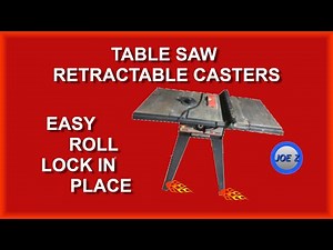 Table Saw retractable casters from recycled materials