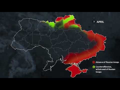 Timelapse Map: 100 Days Since Russian Full-Scale Invasion of Ukraine.