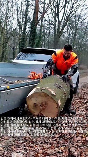 근골격계 부상을 막아주는 소형 리프트 활용 통나무 상차 방법 #worker #process #logging #safety #equipment