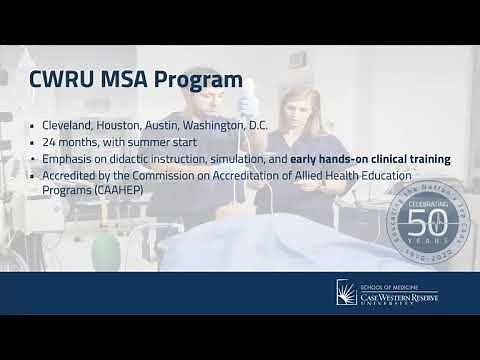 CWRU Master of Science in Anesthesia Program - Journey to a Certified Anesthesiologist Assistant