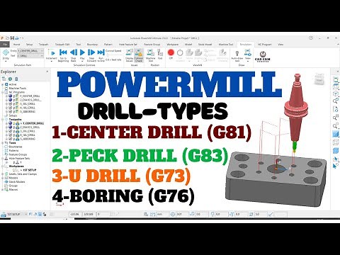 POWERMILL DRILLING PROGRAM OR HOW TO MAKE DRILL PROGRAM IN DELCAM POWERMILL ‪@cad_cam_service‬