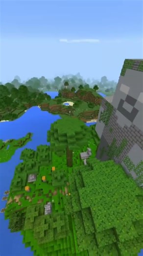 Herobrine jungle + stone statue build #viral#minecraft