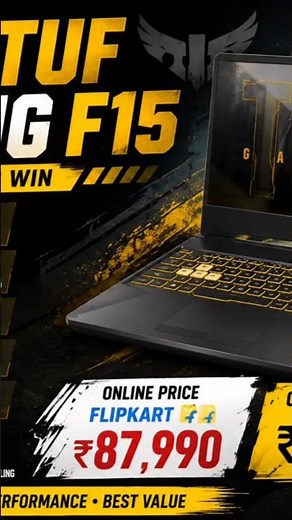 🔥 ASUS TUF Gaming F15 — Built for serious gaming and heavy performance!⚡ Intel Core i7 10th Gen