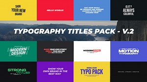Typography Titles Pack / MOGRT