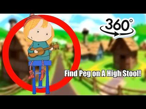 Find Peg on A High Stool in VR 360° 4K Video