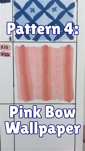Practicing Patterns | Pattern 4: Pink Bow Wallpaper | Alcohol Ink Pens | CURRENTly: Art