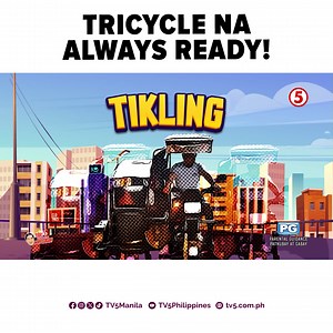 Rain or shine, always on the go ang mga tricycle lalo na itong inspired sa ibon na Tikling. Designed tricycle na pangbaha! 'Wag nang magpahuli sa #Top5MgaKwentongMarcLoganTV5, tuwing SABADO, 6:15PM sa #WeekendTripTV5! | TV5