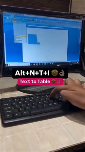 Text to Table in MS Word 👍#msword